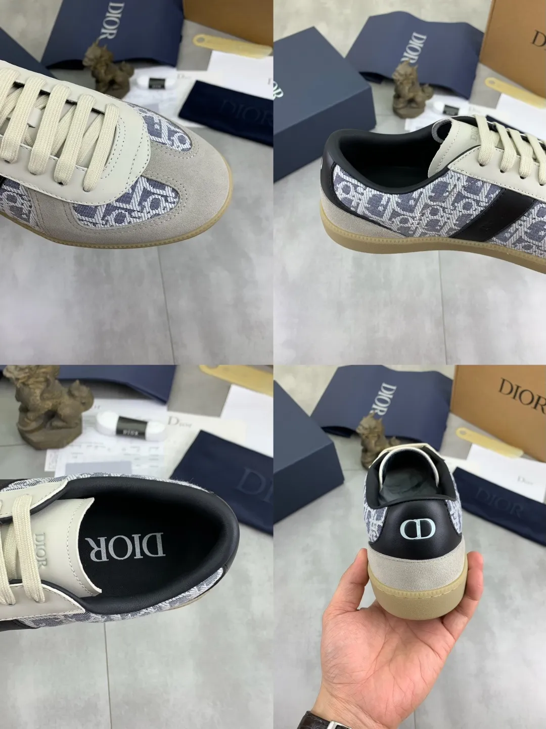 Men's men's shoes 💰P542 New Dior B01 top version of moral training shoes! ! ! White first-layer cowhide, fully oiled upper, original TPU molded outsole. New to the Fall 2025 collection, this sneaker marks the return of Dior’s classic style, reinterpreted in a stylish and elegant silhouette. Crafted from white smooth first-grain cowhide with a tonal silk sheepskin lining, it features the Dior logo on the tongue and inner sides, and a CD icon on the heel. Paired with Tpu anti-slip soles of the same color, it can be matched with various styles to create a sophisticated look.  Code number: 39-45 Complete package with airplane box